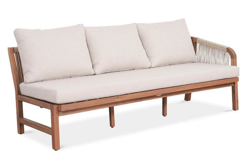 Bjorkka Gartenlounge-Set SKALA CAFFE Akazienholz Ecksofa 265,5x198 cm Beige