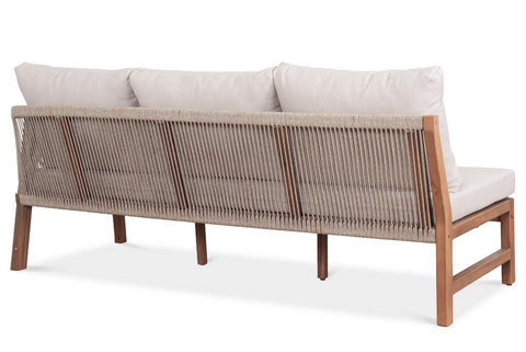 Bjorkka Gartenlounge-Set SKALA CAFFE Akazienholz Ecksofa 265,5x198 cm Beige
