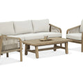 FURRORE MARIGOLD Caffe Lounge-Set – 5-Sitzer Gartenmöbel aus Akazienholz in Beige