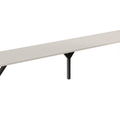 Essgruppe Dunaj - Kaschmir-Beige mit 12 Stühlen in Samt Schwarz für 12 Personen