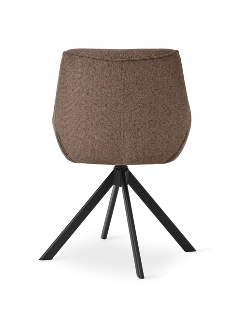 Essgruppe Dunaj - Beton Dunkel mit 12 Stühlen in Leinen Braun für 12 Personen