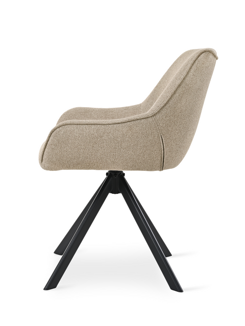 Essgruppe Dunaj - Eiche Stirling mit 8 Stühlen in Leinen Greige für 8 Personen
