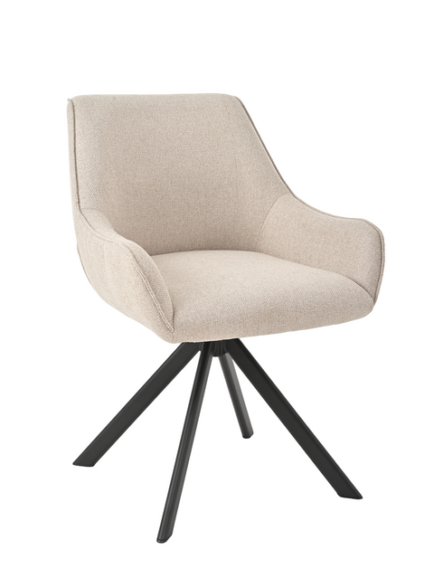 Essgruppe Dunaj - Eiche Artisan mit 12 Stühlen in Leinen Beige für 12 Personen