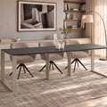 Ausziehbarer Esstisch Borys 130-210 x 80 cm für 4 6 8 Personen, Beton Dunkel, Kufengestell Kaschmir matt, Bild 1