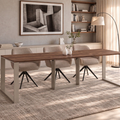 Ausziehbarer Esstisch Borys 130-210 x 80 cm für 4 6 8 Personen, Eiche Stirling, Kufengestell Kaschmir matt, Bild 1