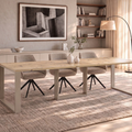 Ausziehbarer Esstisch Borys Max 130-250 x 85 cm für 4 6 8 10 Personen, Eiche Artisan, Kufengestell Kaschmir matt, Bild 1