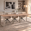 Ausziehbarer Esstisch Borys 130-250 x 80 cm für 4 6 8 10 Personen, Eiche Craft Gold, Kufengestell Kaschmir matt, Bild 1