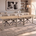 Ausziehbarer Esstisch Borys 130-290 x 80 cm für 4 6 8 10 12 Personen, Eiche Artisan, Kufengestell Kaschmir matt, Bild 1