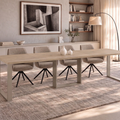 Ausziehbarer Esstisch Borys 130-290 x 80 cm für 4 6 8 10 12 Personen, Eiche Cremona, Kufengestell Kaschmir matt, Bild 1