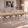 Ausziehbarer Esstisch Borys Bis 130-310 x 90 cm für 4 6 8 10 12 Personen, Eiche Artisan, Kufengestell Kaschmir matt, Bild 1