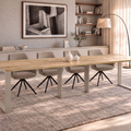 Ausziehbarer Esstisch Borys Bis 130-310 x 90 cm für 4 6 8 10 12 Personen, Eiche Evoke, Kufengestell Kaschmir matt, Bild 1