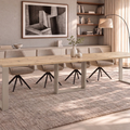 Ausziehbarer Esstisch Borys Max 130-330 x 85 cm für 4 6 8 10 12 14 Personen, Eiche Artisan, Kufengestell Kaschmir matt, Bild 1