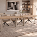 Ausziehbarer Esstisch Borys Max 130-330 x 85 cm für 4 6 8 10 12 14 Personen, Eiche Evoke, Kufengestell Kaschmir matt, Bild 1