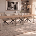 Ausziehbarer Esstisch Borys 130-330 x 80 cm für 4 6 8 10 12 14 Personen, Eiche Craft Gold, Kufengestell Kaschmir matt, Bild 1