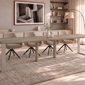 Ausziehbarer Esstisch Borys Max 130-330 x 85 cm für 4 6 8 10 12 14 Personen, Eiche Wotan, Kufengestell Kaschmir matt, Bild 1
