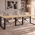Ausziehbarer Esstisch Borys 130-210 x 80 cm für 4 6 8 Personen, Eiche Artisan, Kufengestell Schwarz, Bild 1