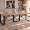 Ausziehbarer Esstisch Borys 130-210 x 80 cm für 4 6 8 Personen, Eiche Craft Gold, Kufengestell Schwarz, Bild 1