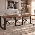 Ausziehbarer Esstisch Borys 130-210 x 80 cm für 4 6 8 Personen, Eiche Stirling, Kufengestell Schwarz, Bild 1