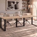 Ausziehbarer Esstisch Borys 130-210 x 80 cm für 4 6 8 Personen, Eiche Evoke, Kufengestell Schwarz, Bild 1