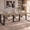 Ausziehbarer Esstisch Borys 130-210 x 80 cm für 4 6 8 Personen, Eiche Wotan, Kufengestell Schwarz, Bild 1