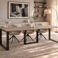 Ausziehbarer Esstisch Borys Max 130-250 x 85 cm für 4 6 8 10 Personen, Eiche Cremona, Kufengestell Schwarz, Bild 1