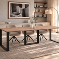 Ausziehbarer Esstisch Borys 130-250 x 80 cm für 4 6 8 10 Personen, Eiche Craft Gold, Kufengestell Schwarz, Bild 1