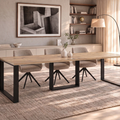 Ausziehbarer Esstisch Borys 130-250 x 80 cm für 4 6 8 10 Personen, Eiche Evoke, Kufengestell Schwarz, Bild 1