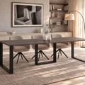 Ausziehbarer Esstisch Borys Max 130-250 x 85 cm für 4 6 8 10 Personen, Beton Dunkel, Kufengestell Schwarz, Bild 1