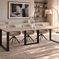 Ausziehbarer Esstisch Borys 130-250 x 80 cm für 4 6 8 10 Personen, Kaschmir, Kufengestell Schwarz, Bild 1