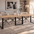 Ausziehbarer Esstisch Borys 130-290 x 80 cm für 4 6 8 10 12 Personen, Eiche Evoke, Kufengestell Schwarz, Bild 1