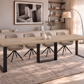 Ausziehbarer Esstisch Borys Bis 130-310 x 90 cm für 4 6 8 10 12 Personen, Eiche Cremona, Kufengestell Schwarz, Bild 1