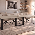 Ausziehbarer Esstisch Borys Bis 130-310 x 90 cm für 4 6 8 10 12 Personen, Kaschmir, Kufengestell Schwarz, Bild 1