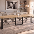 Ausziehbarer Esstisch Borys Bis 130-310 x 90 cm für 4 6 8 10 12 Personen, Eiche Evoke, Kufengestell Schwarz, Bild 1