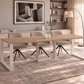 Ausziehbarer Esstisch Borys 130-210 x 80 cm für 4 6 8 Personen, Eiche Craft Gold, Kufengestell Weiß matt, Bild 1