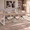 Ausziehbarer Esstisch Borys 130-210 x 80 cm für 4 6 8 Personen, Eiche Cremona, Kufengestell Weiß matt, Bild 1