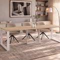 Ausziehbarer Esstisch Borys 130-210 x 80 cm für 4 6 8 Personen, Eiche Evoke, Kufengestell Weiß matt, Bild 1
