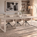 Ausziehbarer Esstisch Borys 130-250 x 80 cm für 4 6 8 10 Personen, Kaschmir, Kufengestell Weiß matt, Bild 1