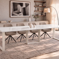 Ausziehbarer Esstisch Borys Bis 130-310 x 90 cm für 4 6 8 10 12 Personen, Weiß Hochglanz, Kufengestell Weiß matt, Bild 1