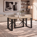 Ausziehbarer Esstisch Borys 130-290 x 80 cm für 4 6 8 10 12 Personen, Eiche Cremona, Kufengestell Schwarz, Bild 2