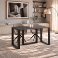 Ausziehbarer Esstisch Borys Max 130-330 x 85 cm für 4 6 8 10 12 14 Personen, Beton Dunkel, Kufengestell Schwarz, Bild 2