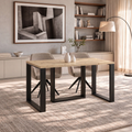 Ausziehbarer Esstisch Borys Max 130-330 x 85 cm für 4 6 8 10 12 14 Personen, Eiche Artisan, Kufengestell Schwarz, Bild 2