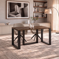 Ausziehbarer Esstisch Borys Max 130-330 x 85 cm für 4 6 8 10 12 14 Personen, Eiche Stirling, Kufengestell Schwarz, Bild 2