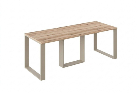 Ausziehbarer Esstisch Borys 130-210 x 80 cm für 4 6 8 Personen, Eiche Evoke, Kufengestell Kaschmir matt, Bild 3