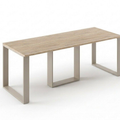Ausziehbarer Esstisch Borys 130-210 x 80 cm für 4 6 8 Personen, Eiche Cremona, Kufengestell Kaschmir matt, Bild 3