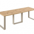 Ausziehbarer Esstisch Borys 130-250 x 80 cm für 4 6 8 10 Personen, Eiche Artisan, Kufengestell Kaschmir matt, Bild 3