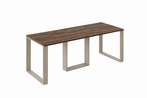 Ausziehbarer Esstisch Borys 130-210 x 80 cm für 4 6 8 Personen, Eiche Stirling, Kufengestell Kaschmir matt, Bild 3
