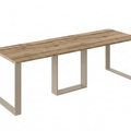Ausziehbarer Esstisch Borys 130-250 x 80 cm für 4 6 8 10 Personen, Eiche Wotan, Kufengestell Kaschmir matt, Bild 3