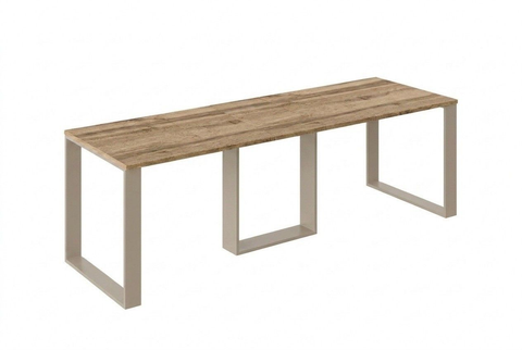 Ausziehbarer Esstisch Borys 130-250 x 80 cm für 4 6 8 10 Personen, Eiche Wotan, Kufengestell Kaschmir matt, Bild 3