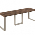 Ausziehbarer Esstisch Borys Max 130-250 x 85 cm für 4 6 8 10 Personen, Eiche Stirling, Kufengestell Kaschmir matt, Bild 3