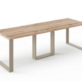 Ausziehbarer Esstisch Borys 130-250 x 80 cm für 4 6 8 10 Personen, Eiche Evoke, Kufengestell Kaschmir matt, Bild 3